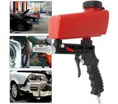Pistola de chorro de arena neumática de aire portátil de 90 psi, máquina de chorro de arena de mano ligera de aluminio, herramienta ajustable por gravedad