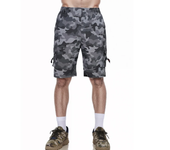 Summer Outdoor Cargo Shorts Men Overalls Elastic Waist Cycling Shorts Multi-pockets Loose Work Shorts Quick Dry Sport Short Pant
