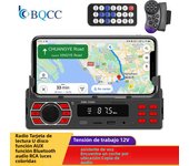 BQCC Car Radio MP3 Multimedia Player Bluetooth AUX TF Card USB Support Phone Charging FM Radio Audio EQ Stereo Universal 1DIN