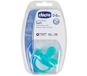 Chicco Chupete Todosilicona Physio Soft Azul 0-6M