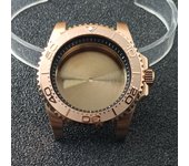 High-quality Silvery Black Case have inner ring 40.5mm watch men's case FIT NH34 NH35 NH36 movement Automtaic Watch Box