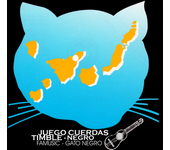 Juego de cuerdas para timple Canario Gato Negro Nylon Negro. Fabricadas en nylon negro artesanalmente en España desde 1868