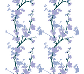 Papel Pintado Floral Listones Lila