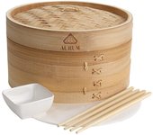 Aurum® Vaporera Bambu, Vaporera Cocinar Vapor, Vaporera De Bambu, Vaporera Cocinar Vapor Bambu, Vaporera De Bambú, Bamboo Steamer, Cocer Al Vapor, Cocedor Al Vapor, Cocina Vapor