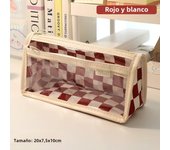 Kawaii Plaid Pencil Case Large Capacity Cute Portable Pen Box Back to School Office Supplies Korean Makeup Storage Stationery