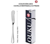 Mr.Spoon Serie Liso,Set Cubiertos ensalada y Cuchillo mantequilla 2, 6, 12, 24 o 48 piezas,Acero inoxidable18/0,Económico y funcional,Set Cubiertos ensalada210mm,Cuchillo mantequilla165mm,Mango monobloque,Apto para lavavajillas,Para casa,hotel,restaurante