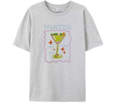 Female Y2k Aesthetic Martini Cocktail T-Shirts Egirl Cute Graphic Tee Short Sleeve Loose Retro Grunge Top Women Fashion Clothing
