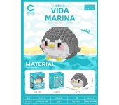 DIY Marine Micro Particle Assembly Building Block Crabs Penguins Octopuses Sharks Clownfish Killer Whales Creative Toys for Gift