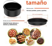 2Pcs Air Fryer Accessory Durable Air Fryer Pizza Pan and Baking Cake Barrel Set Bread Pastry Baking Tool Kitchen Accessories