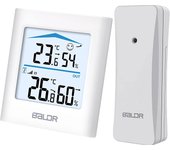Estación Meteorológica de Radio para Interiores y Exteriores con Termómetro y Higrómetro - Blanco