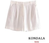 TRAFZA Casual Women Suits 2 Pieces V Neck Buttons Vest Blazer+High Waist Wide Leg Shorts Fashion 2023 Summer Vintage Sets