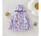 Girls Autumn Winter Fleece Jacket 2023 Double-Faced Hoodies Cartoon Rabbit Graphic Full Zip Fleece Outerwear Kids Casual Costume