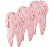 3 Pcs 0-12 Months Infant Clothing Rompers zipper Baby Romper 100% Cotton Soft Fashion Newborn Girls and Boys Long Piece Playsuit