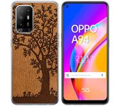 Tumundosmartphone Funda Gel Tpu para Oppo A94 5G diseño Cuero 03 Dibujos
