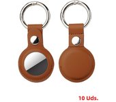 For Apple Airtags Keychain Case Cover Waterproof Key Chain Ring PU Anti-lost Luggage tag Accessories Key For Airtag Bumper Shell