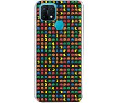Funda compatible con Oppo A15 - Patron Comecocos Fondo Negro