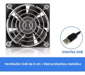 Teucer USB Powered Computer PC Case Fan 120mm 5V Silent Chassis Cooler for Router TV Cat Cooling Screws Protective Net 8/12/14cm