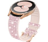 2pcs for samsung galaxy watch 7 6 5 4 44mm 40mm band + Tempered glass screen protector case galaxy watch 7 bling strap Bumper