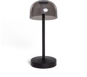 Ledkia Lámpara de Mesa LED Portátil para Exterior Metal con Batería Recargable Lendora Smoke Negro