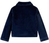 Chaqueta Infantil de cuero sintético Azul Marino 128 Nueva chaqueta Cálida de invierno.