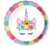 Oh yeah plato llano unicornio ø23cm cartón pack 6u