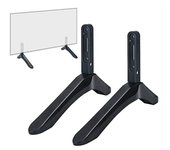 Soporte de base universal para TV para televisor LCD Samsung Vizio Sony de 32 a 65 pulgadas, no compatible con televisores LG, negro, soporte para TV, soporte de escritorio, 2 unidades