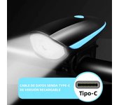 3 Modes Bicycle Front Head Lights USB Charging Mountain LED Cycling Waterproof Flashlight Lights Night Riding Accessories