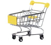 Mini Supermarket Shopping Trolley Cart Desktop Model Children's Toys Home Decoration Storage Miniature Ornament Toy Gift