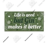 Putuo Decor-Gin Signs Wooden Wall Plaque, Wood Plaque for Door Hanging, Home Decor, Bar, Pub, Wall Decoration