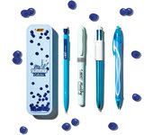 BIC Summer Blue Box: Boli de Gel de Punta Media (0,7mm), Portaminas, BIC 4Colores (1,00mm), marcador - Azul, Caja de4
