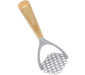Aluminum Alloy Potato Masher with Wooden Handle Multifunction Pumpkin Banana Puree Mud Press Food Crusher Cooking Tools Children Crusher