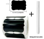 120Pcs/Roll 3 Styles Removable Blackboard Stickers With Erasable PenWaterproof Chalkboard Labels 1.4*2.2in for Home & Kitchen