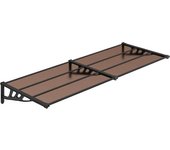 vidaXL Marquesina de puerta policarbonato negro 239x90 cm