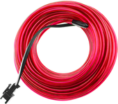 Cable electroluminiscente rosa de 2.3mm en bobina 5m con pilas - BeMatik