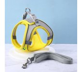Arnés reflectante para mascotas con correa de pecho ajustable y transpirable para perro gato, L