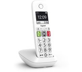 Gigaset e290 telefono inalambrico dect - pantalla grande en b/n - teclas con numeros grandes - volumen con funcion amplificador - color blanco