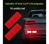 10pcs/set Car Bumper Reflective Safety Strip Stickers Car Reflective Sticker Reflective Warning Safety Tape