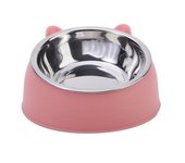 100ML Cat Dog Bowl 15 Degrees Raised Non Slip Puppy Base Cat Food Drinking Water Feeder Tilt Safeguard Neck Pet Bowl Accessories