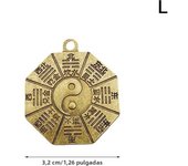 Taoism Bagua Diagrams Pendant Chinese Amulet Yin Yang Divination Charms DIY Making Waist Keychain Jewelry Accessory