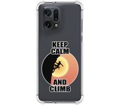 Funda Silicona Antigolpes para Oppo Find X5 5G diseño Mujer Escalada Dibujos
