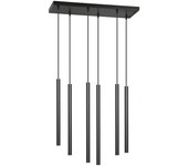 Wonderlamp Regleta de techo Tizo Negro (6 luces)