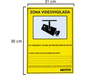 SANCO STORE - WOLFPACK LINEA PROFESIONAL Cartel Zona Videovigilada 30x21 cm.
