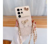 3D Bowknot Crossbody Card Holder Wallet Phone Case For Samsung Galaxy A06 A55 A35 A25 A15 A05S A05 A54 A53 A52S A52 A51 A50