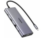 HUB UGREEN 11EN1 USB-C A HDMI+VGA+USB-C+USB-A