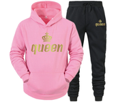 King And Queen Couple Outfit Hoodie and Jogger Pants High Quality Men Women Daily Casual Sport Jogging Suit King Queen Tracksuit