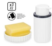 Set de Dispensador de Cocina, Dispensador de Lavavajillas, con Estropajero+ Estropajo
