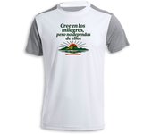 MERCHANDMANIA CAMISETA bicolor frase motivadora ejercicio gimnasio milagro deporte tshirt