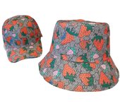 Los hombres de las señoras de la fresa de impresión de algodón gorra de béisbol gorra de pescador ajustable sombrero de verano sombrero de sol, juego de 2pcs-1baseball Cap, 1 casquillo del pescador