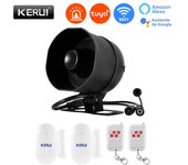 Fuers WIFI Wireless Loud 120dB Alarm Tuya WIFI Detector Door Sensor Siren Speaker Security System Smart Home Alexa Compatible