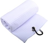 40x60cm Golf Towel With Hook 5 Colors Microfiber Fabric For Golf lovers Duty Clip Carabiner Accessories Free shipping Dorp ship